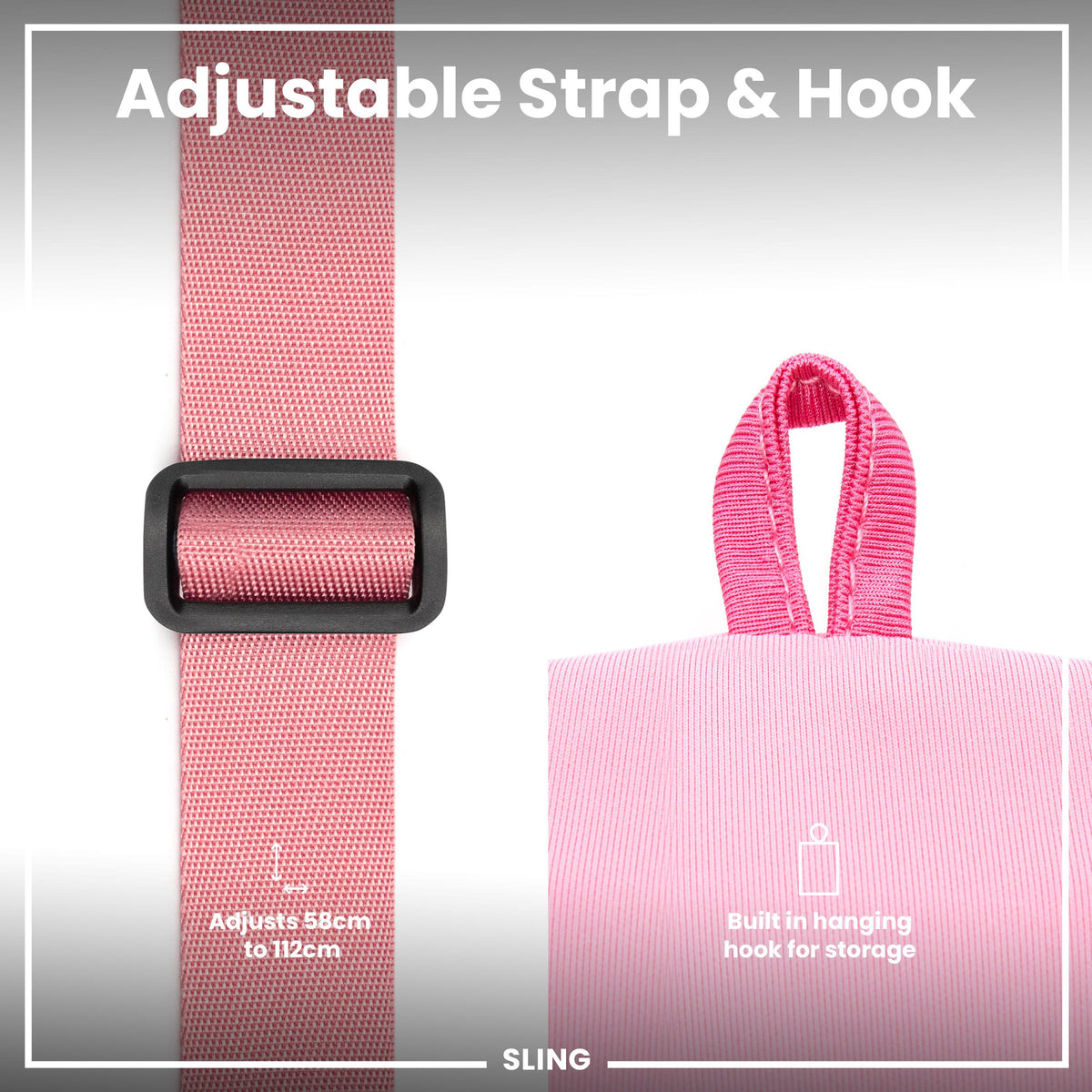 Lightweight, Sling Bottle Bag, Pink