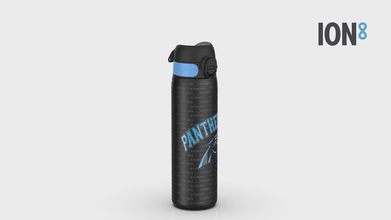 Leak Proof NFL Water Bottle, Stainless Steel, Carolina Panthers, 600ml (20oz)