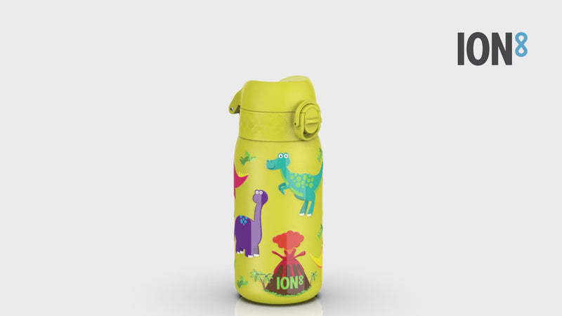 Leak Proof Thermal Steel Water Bottle, Insulated, Dinosaurs, 320ml (11oz)
