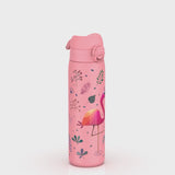 360 Video View of Ion8 Leak Proof Slim Water Bottle, Stainless Steel, Flamingo, 600ml (20oz)