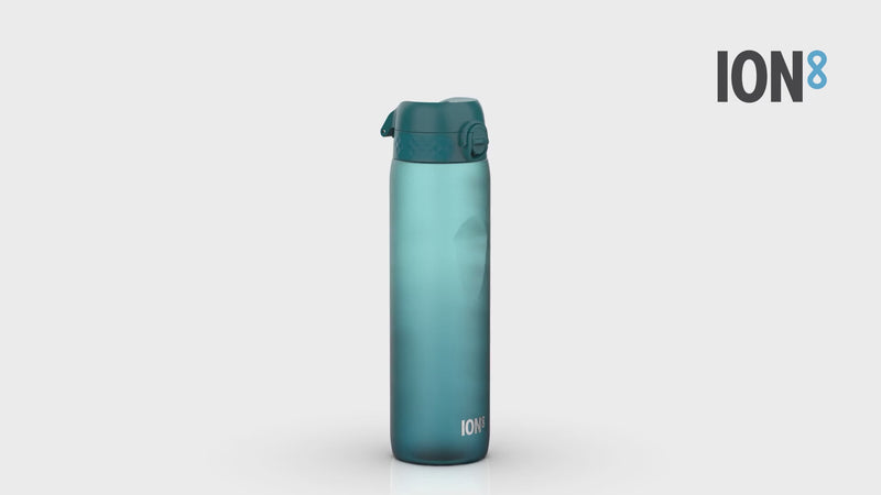 Leak Proof 1 Litre Water Bottle with Times to Drink, Recyclon, Teal & Blue, 1L