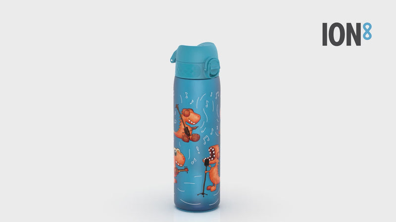Leak Proof Slim Water Bottle, Recyclon, Dino Band, 500ml (18oz)