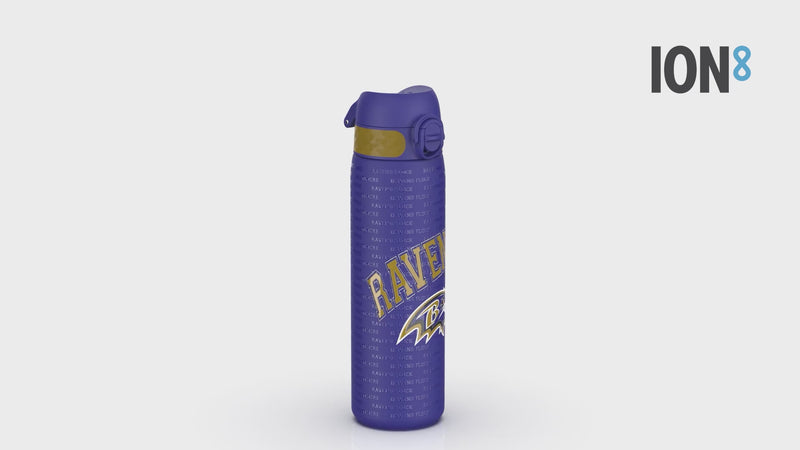 Leak Proof NFL Water Bottle, Stainless Steel, Baltimore Ravens, 600ml (20oz)