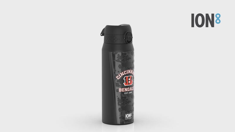 NFL x ION8 Insulated Steel Water Bottle, NFL Bengals, 750ml (24oz)
