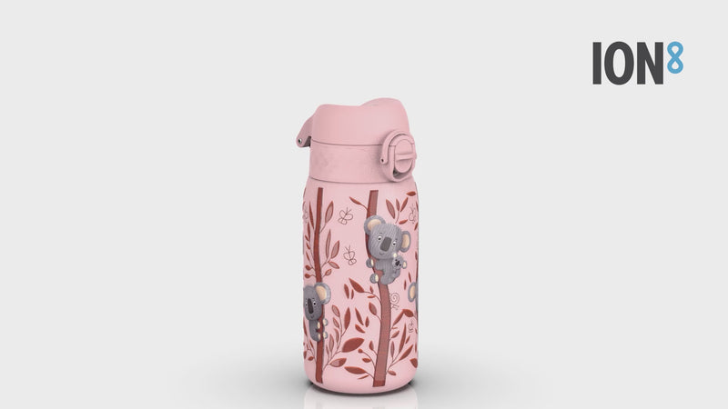 Leak Proof Kids Water Bottle, Stainless Steel, Koalas, 400ml (13oz)
