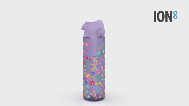 Leak Proof Slim Water Bottle, Recyclon, Ditsy Floral, 500ml (18oz)