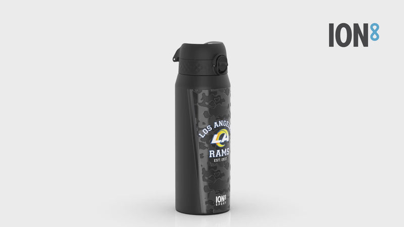 NFL x ION8 Insulated Steel Water Bottle, NFL Rams, 750ml (24oz)