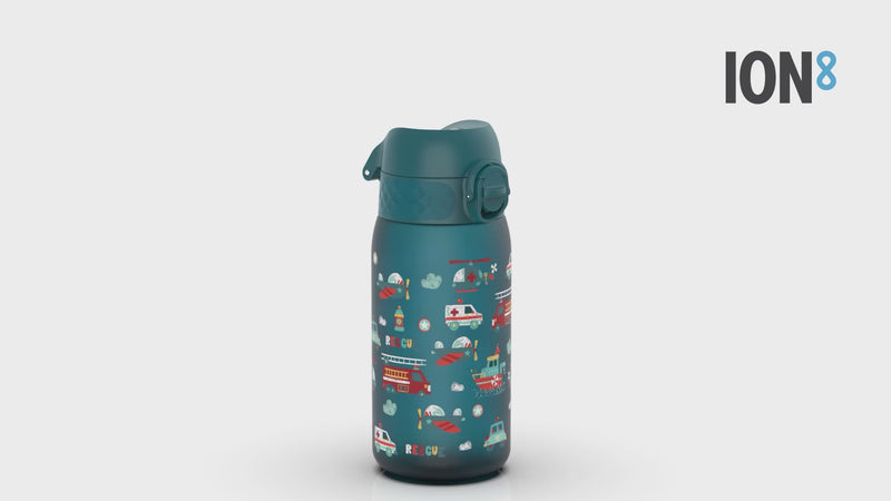 Leak Proof Kids Water Bottle, Recyclon, Rescue Vehicles, 350ml (12oz)