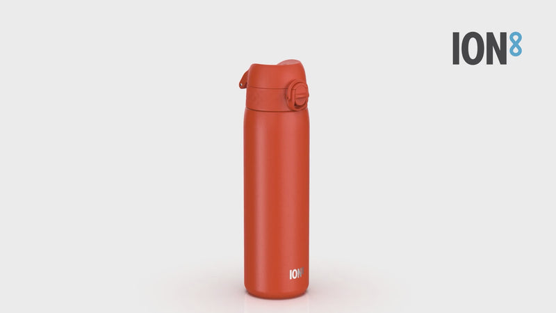 Leak Proof Slim Water Bottle, Stainless Steel, Hearty Orange, 600ml (20oz)