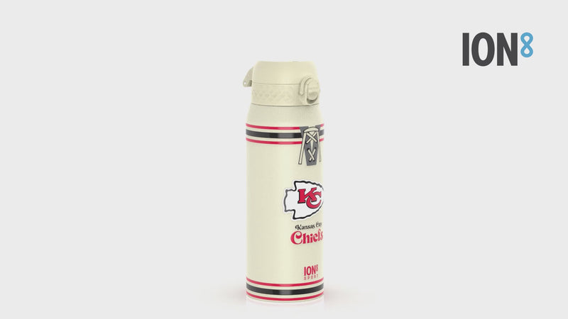 NFL x ION8 Insulated Steel Water Bottle, NFL Chiefs, 750ml (24oz)