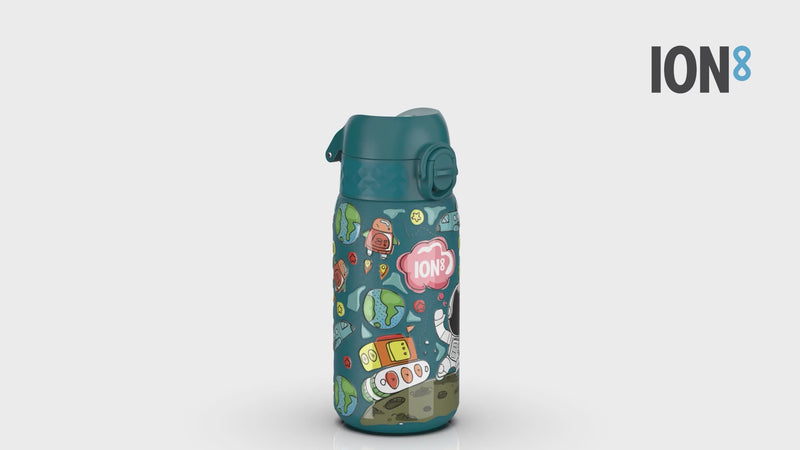Leak Proof Kids Water Bottle, Stainless Steel, Space, 400ml (13oz)