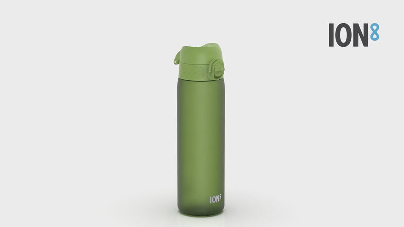 Leak Proof Slim Water Bottle, Recyclon, Khaki Green, 500ml (18oz)