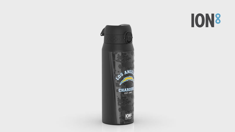NFL x ION8 Insulated Steel Water Bottle, NFL Chargers, 750ml (24oz)