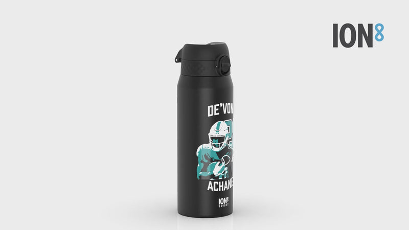 NFL x Ion8 Sports, Insulated Bottle, Locked In Series, De'von Achane, 750ml (24oz)