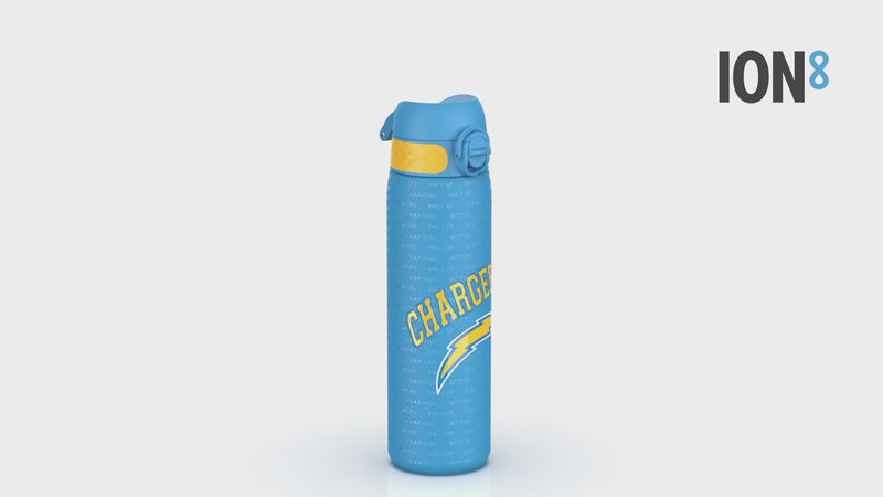 Leak Proof NFL Water Bottle, Stainless Steel, Los Angeles Chargers, 600ml (20oz)