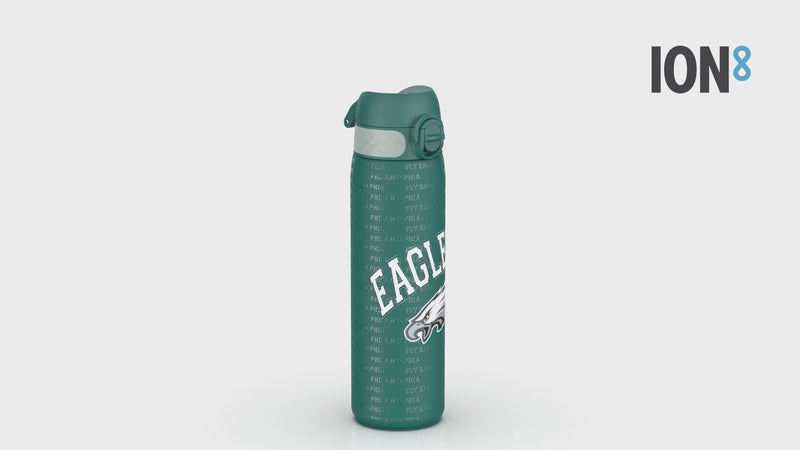 Leak Proof NFL Water Bottle, Stainless Steel, Philadelphia Eagles, 600ml (20oz)