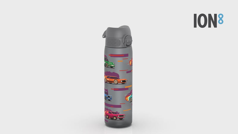 Leak Proof Slim Water Bottle, Recyclon, Sport Cars, 500ml (18oz)