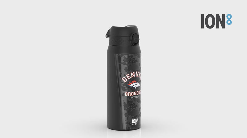 NFL x ION8 Insulated Steel Water Bottle, NFL Broncos, 750ml (24oz)