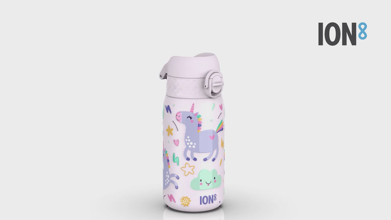 Leak Proof Thermal Steel Water Bottle, Insulated Steel, Unicorns, 320ml (11oz)