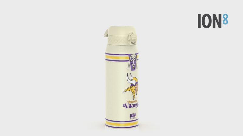 NFL x ION8 Insulated Steel Water Bottle, NFL Vikings, 750ml (24oz)